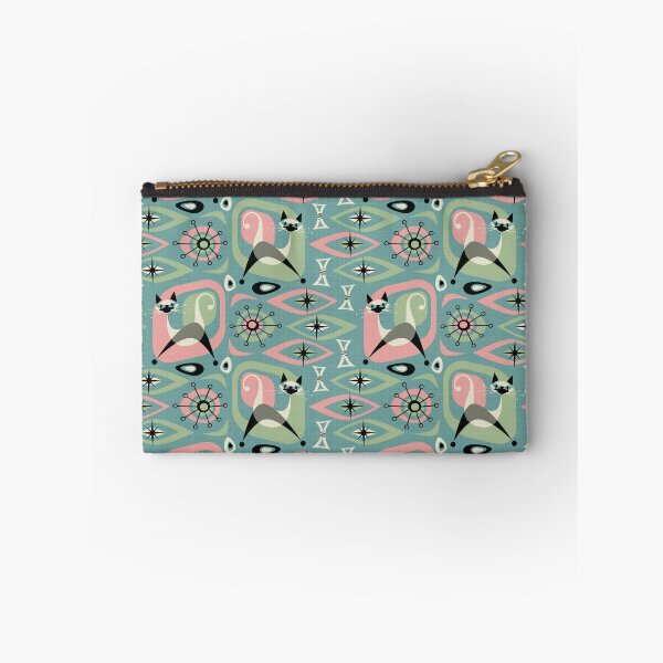 Item preview, Mid Century Siamese Cat Abstract on Blue designed and sold by studioxtine.