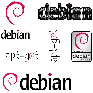 Artwork thumbnail, debian operating system linux sticker set by yourgeekside