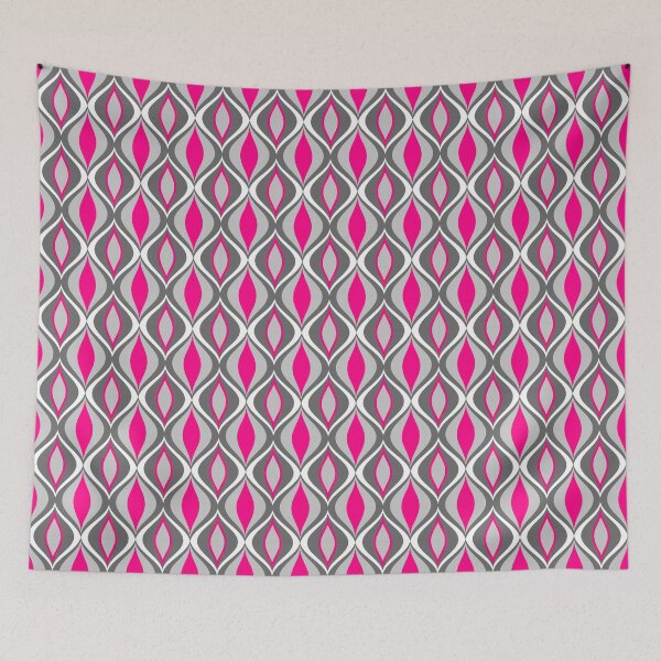 Item preview, Mid-Century Modern Diamonds, Fuchsia and Gray designed and sold by Marymarice.