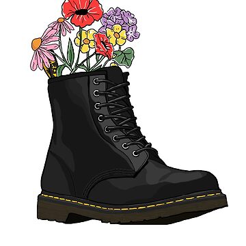 Vorschaubild zum Design Blumen wachsen aus Doc Martens Stiefel von savebeesplease