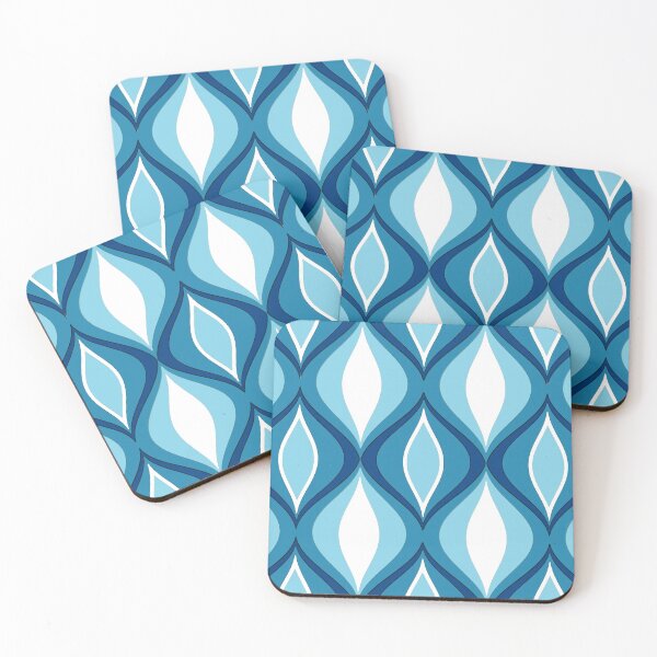 Item preview, Mid-Century Modern Diamonds, Denim Blues designed and sold by Marymarice.