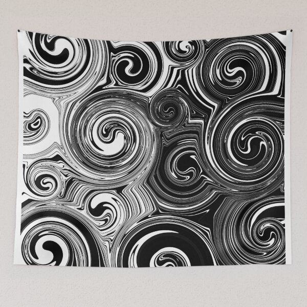 Item preview, Swirl black white designed and sold by Patricia Piotrak.