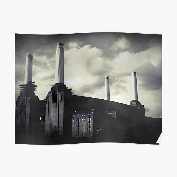 Battersea Power Station inondazione di Festival della Gran Bretagna 1951 POSTER