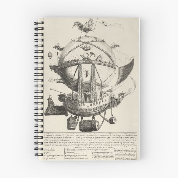 Item preview, Vintage Flying Hot Air Balloon Ship, (ca. 1780) designed and sold by Vintagenaut.