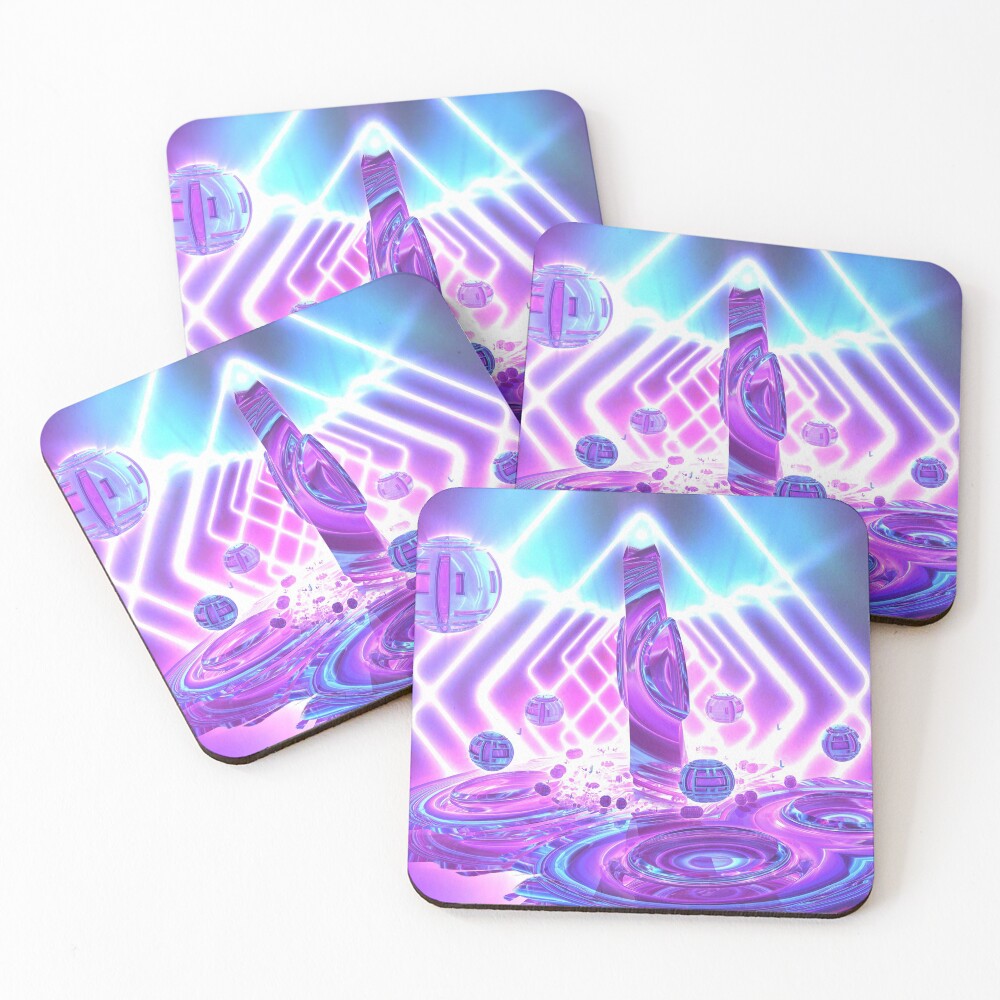 Quantum Jump by Spaced Painter Coasters (Set of 4)