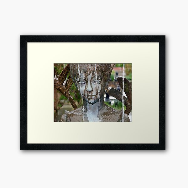 I wept not, so to stone within I grew Framed Art Print