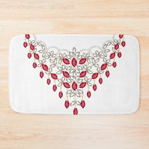 Item preview, Red Jeweled Necklace designed and sold by cindyfordyce.