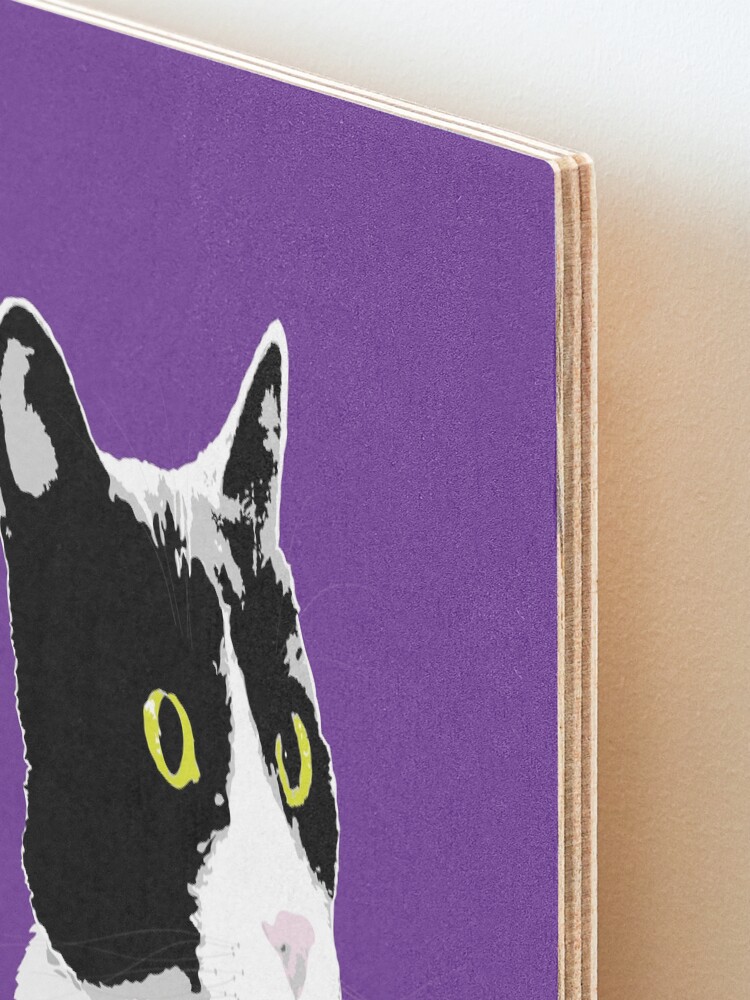 Alternate view of Regal Tuxedo Kitty Mounted Print