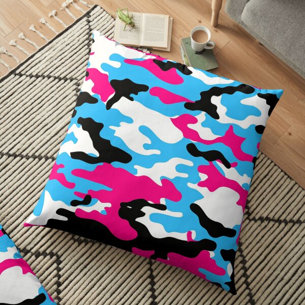 Pink Army Pillows Cushions Redbubble - pink camo pants roblox