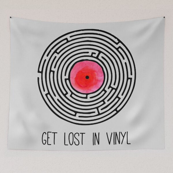 Item preview, Get Lost in Vinyl Labyrinth - Watercolor Vinyl Collector designed and sold by RAWWR.