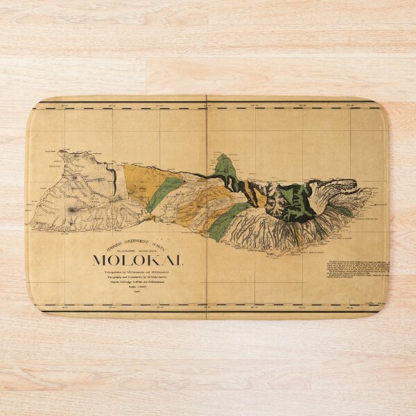 Item preview, Map of Molokai, Hawaiian Island (1897) designed and sold by allhistory.