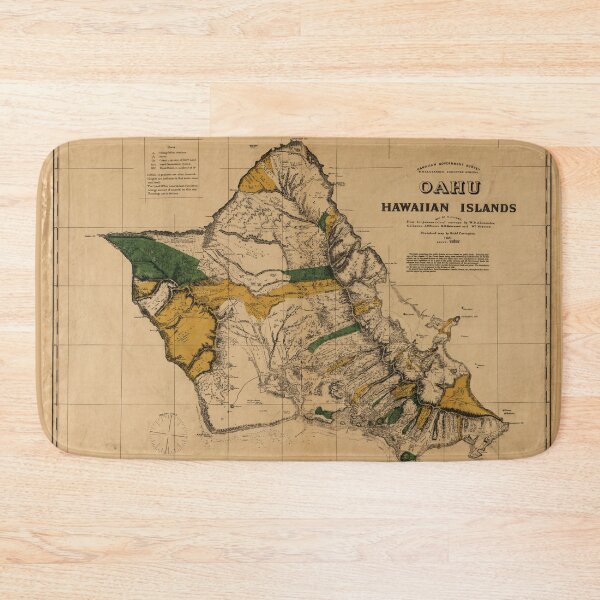 Item preview, Map of Oahu, Hawaiian Island (1881) designed and sold by allhistory.