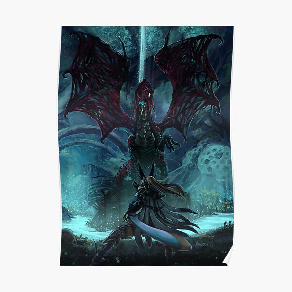 Death Lurks in the Light of the Darkness [Monster Hunter] Poster