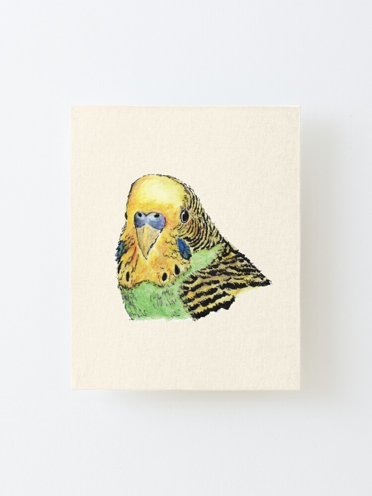 Alternate view of Prettyboy the Green Parakeet Mounted Print