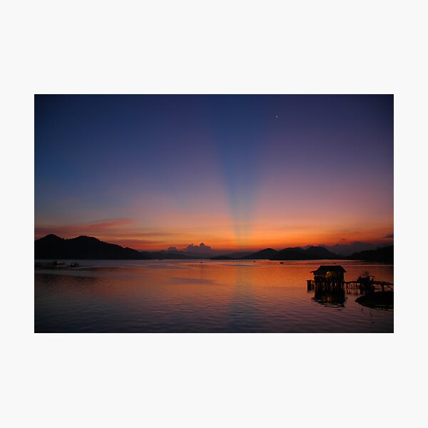 Sunset over Coron Harbour Photographic Print