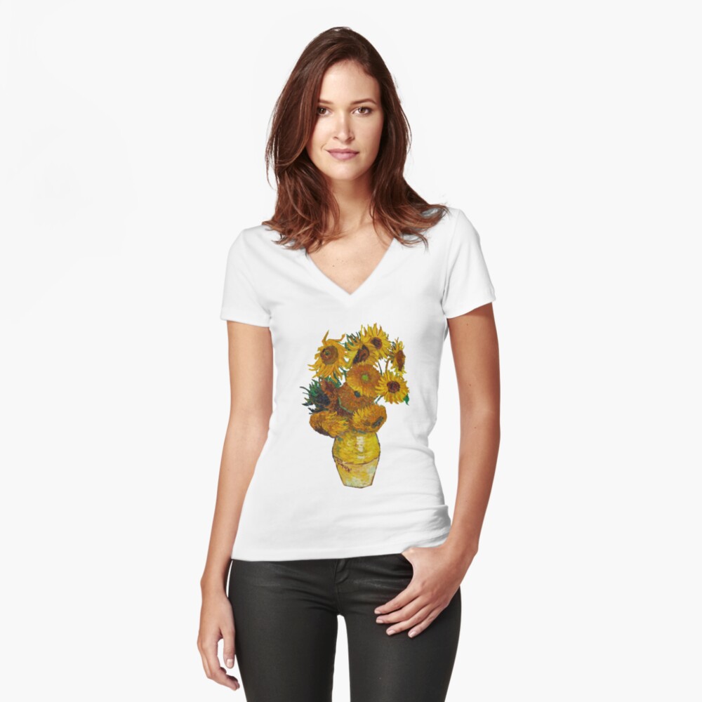 Aperçu de l'œuvre T-shirt moulant col V créée et vendue par ausketches.