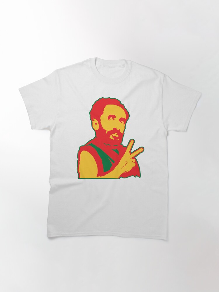 Thumbnail 3 of 7, Classic T-Shirt, Haile Selassie Rasta Peace Sign Symbol designed and sold by mindofpeace.