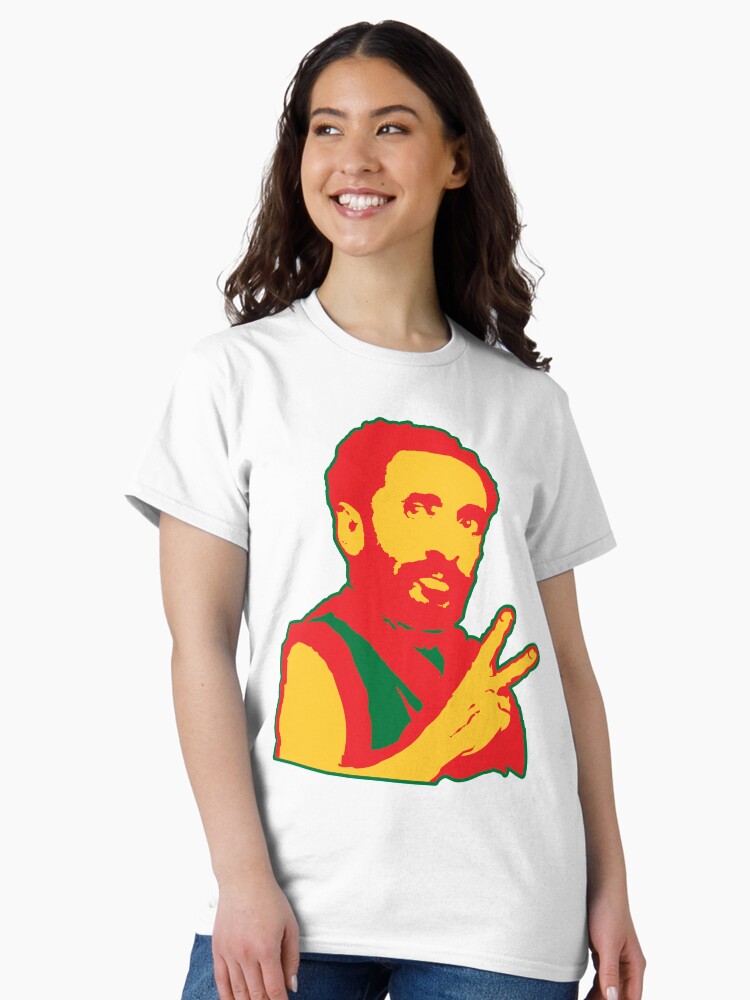 Thumbnail 2 of 7, Classic T-Shirt, Haile Selassie Rasta Peace Sign Symbol designed and sold by mindofpeace.