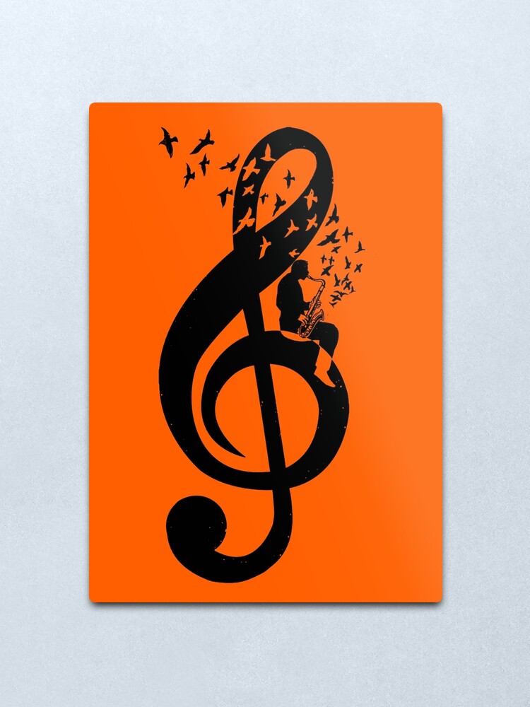 Alternate view of Treble Clef - Saxophone Metal Print
