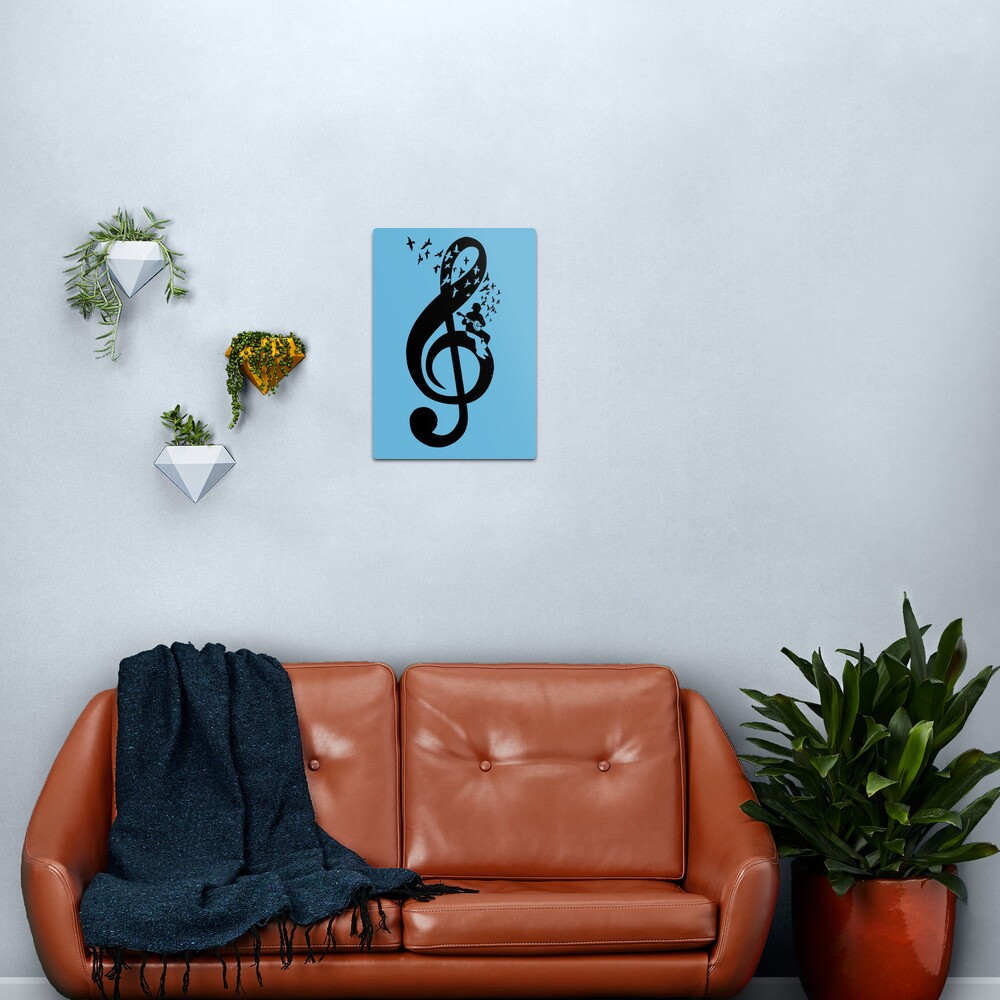 Treble Clef - Banjo Metal Print