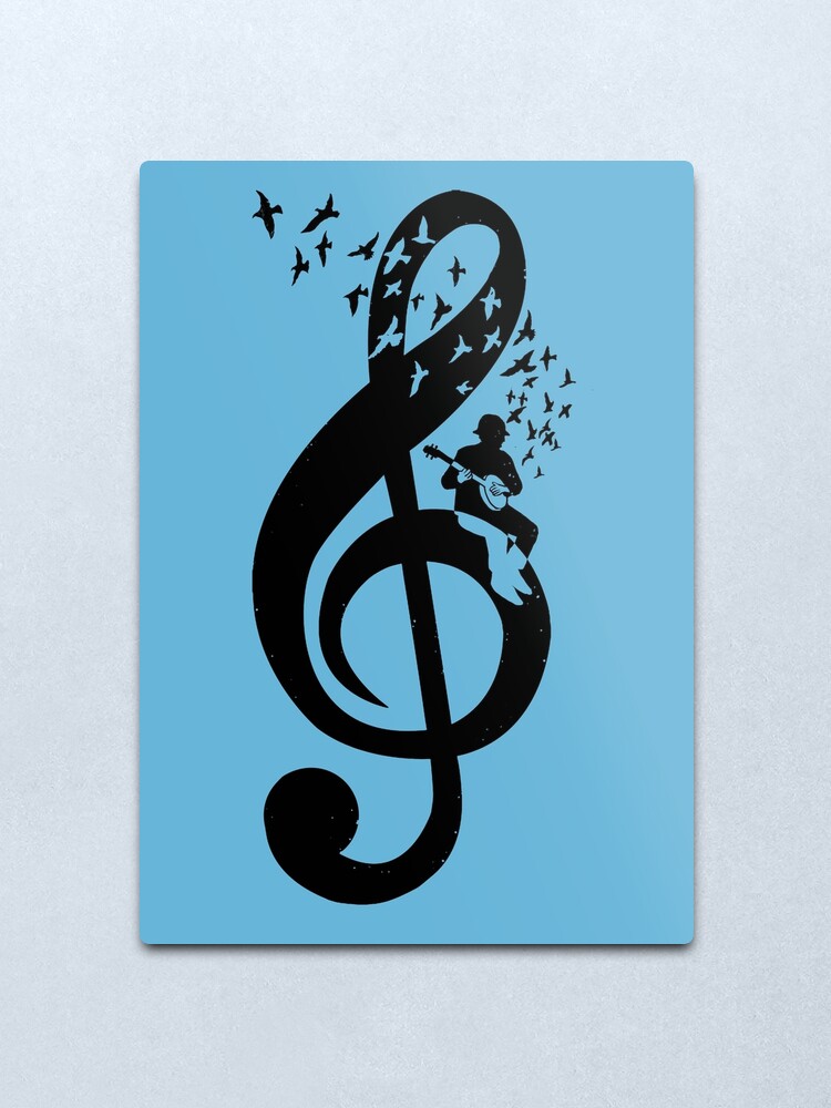 Alternate view of Treble Clef - Banjo Metal Print
