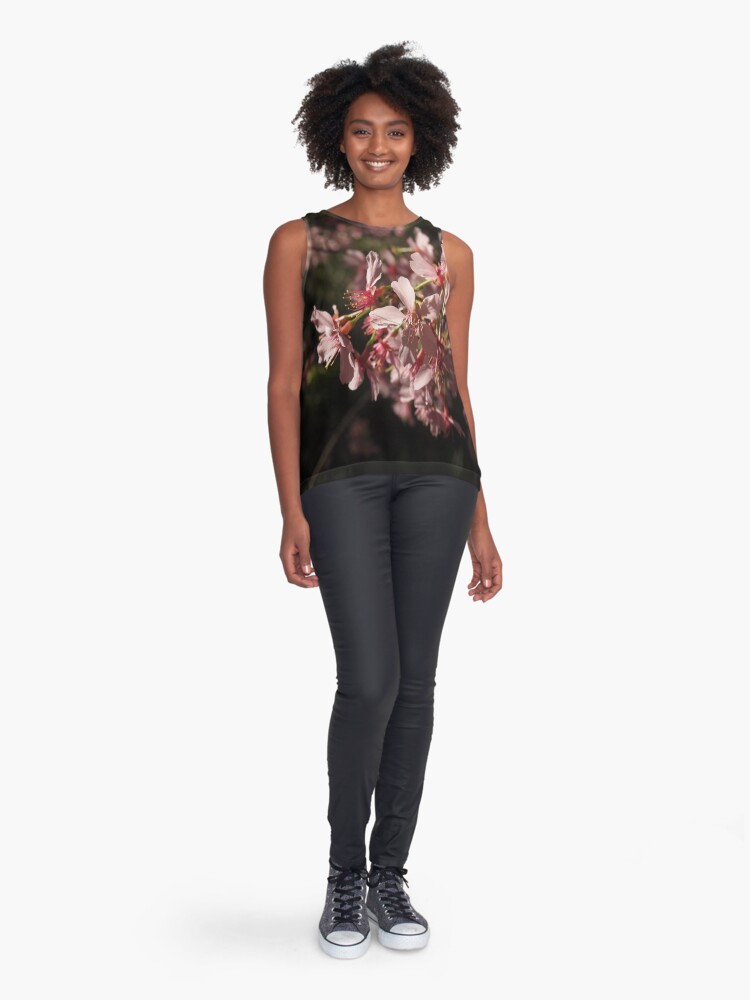 Thumbnail 3 of 6, Sleeveless Top, Cherry Blossoms (Sakura) designed and sold by douglasewelch.