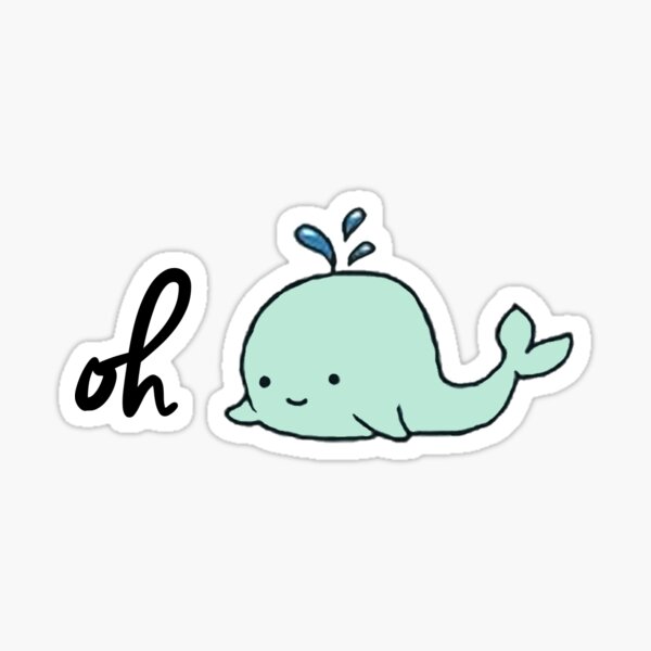 Oh Whale- Mint Sticker