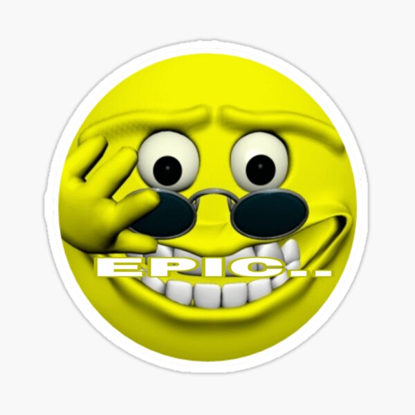 Awesome Face Epic Smiley Sticker for Sale by Thomas Ullrich