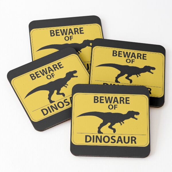 Item preview, Beware of Dinosaur Sign (New) designed and sold by TheKohakuDragon.