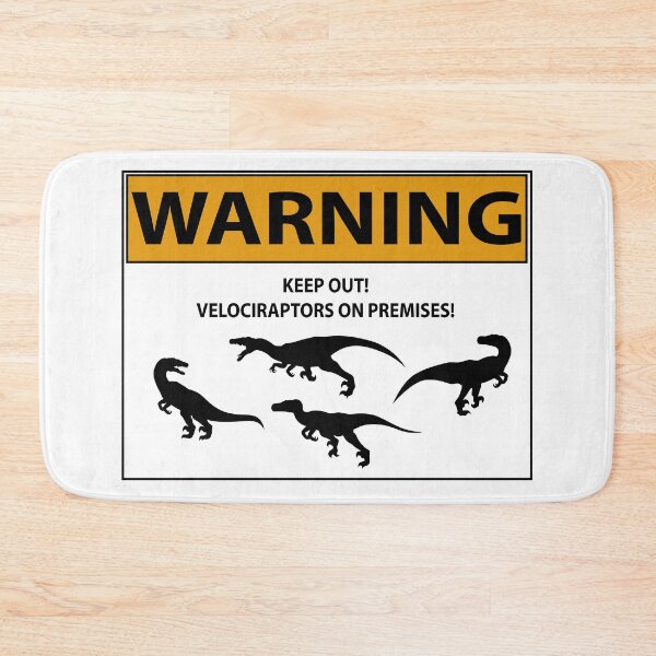 Item preview, Keep Out Sign (Velociraptors) designed and sold by TheKohakuDragon.