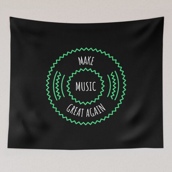 Item preview, Make Music Great Again Bright Green Vinyl Record Retro Style design designed and sold by NoveltyMerch.