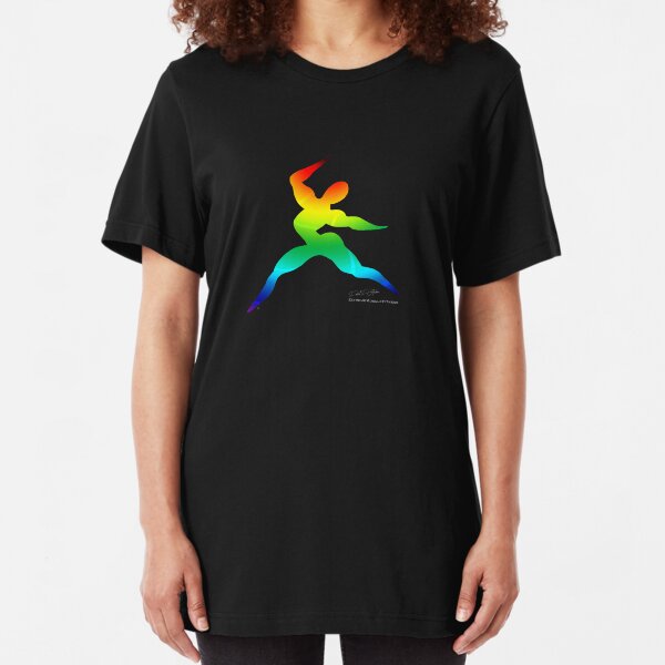 Cross Fit Training Rainbow Dark Slim Fit T-Shirt