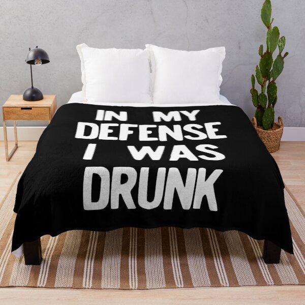 Item preview, In My Defense I Was Drunk Funny Drinking Regret design designed and sold by NoveltyMerch.