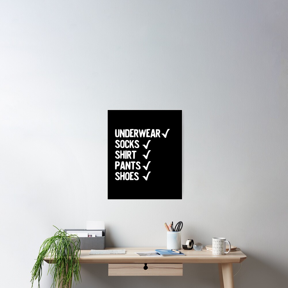 "Lustige Checkliste für vergessliche Menschen drucken" Poster von