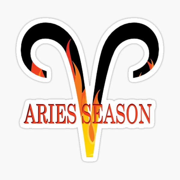 ARIES SEASON BLACK Sticker