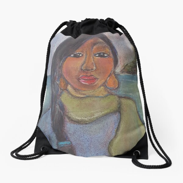Pastel Portrait - S90 Drawstring Bag