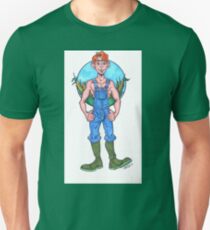 Farmboy with Cornfield Patch Unisex T-Shirt