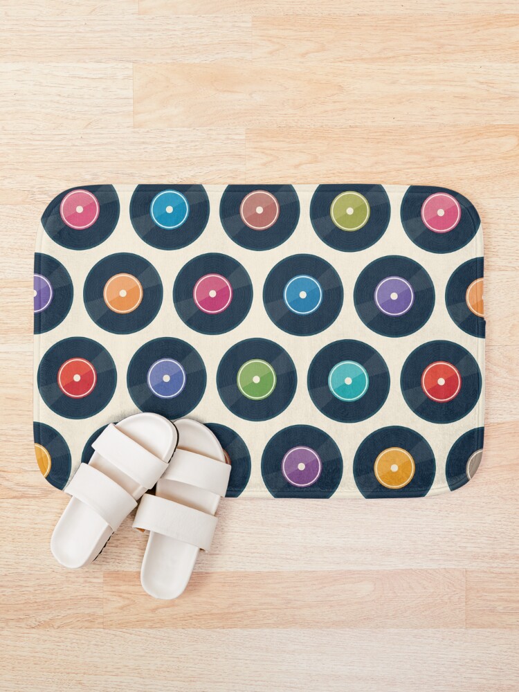 "Vinyl Record Collection" Bath Mat for Sale by daisybeatrice Redbubble