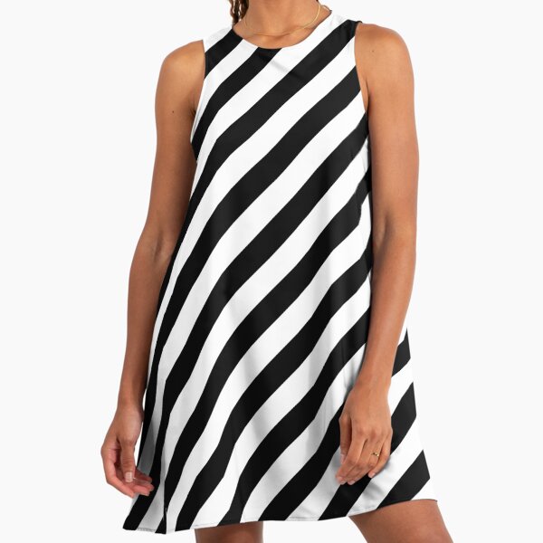 blue dress for baby girl Black & White Stripe Strapless Midi Dress - All Dresses main image 1