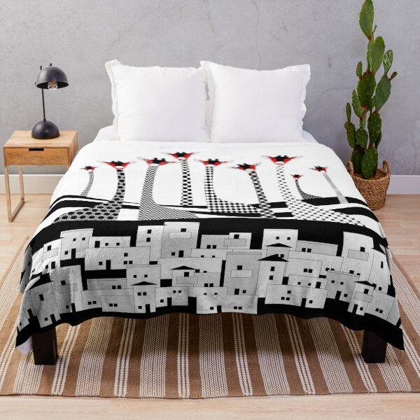 Item preview, "Giraffe Skyscrapers" Black and White designed and sold by StairiArt.