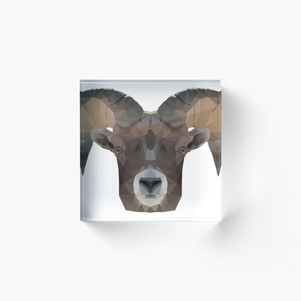 Item preview, Ram Low-poly Front View Headshot designed and sold by Tazodiac.