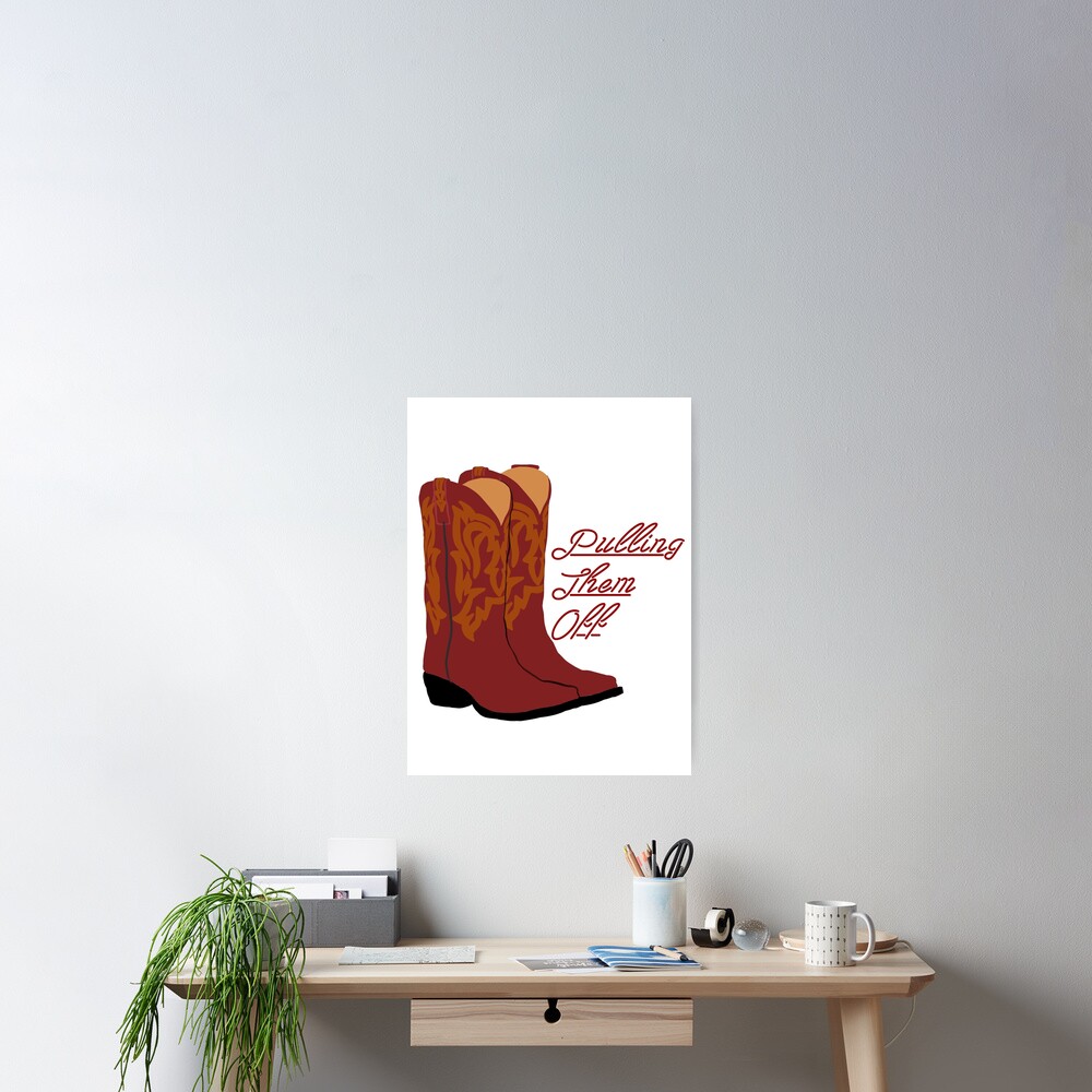 2021 Fancy Red Cowboy Boots Calendar Poster