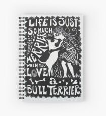 Bull Terrier Paper Cut Spiral Notebook