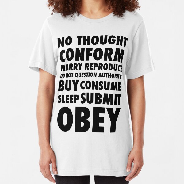 They Live - Hidden Messages - Black Slim Fit T-Shirt