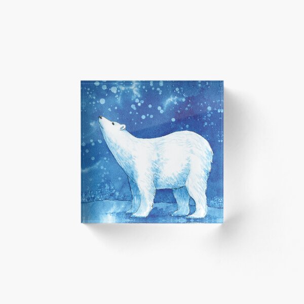 Aperçu de l'œuvre Ours polaire, joyeux Noël enneigé créée et vendue par FinnBear.