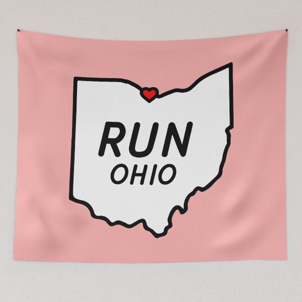 Item preview, Run Ohio Heart  designed and sold by SunnyLemonader.