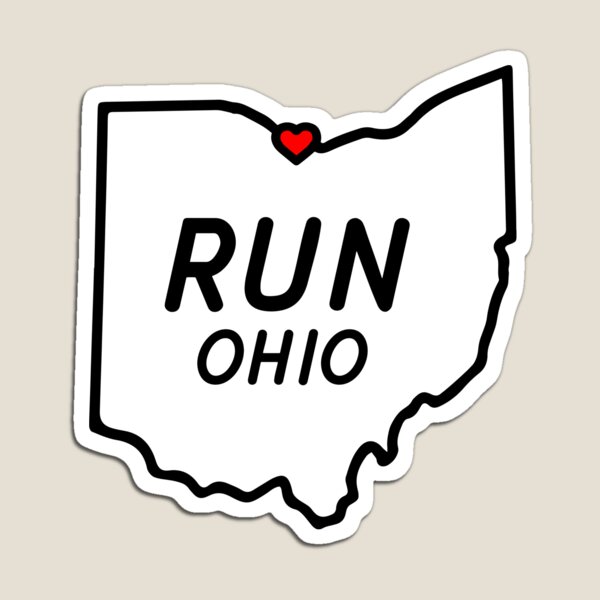Item preview, Run Ohio Heart  designed and sold by SunnyLemonader.
