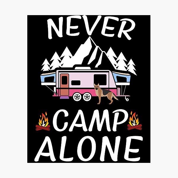 German Shepherd Dog Camping Photographic Print