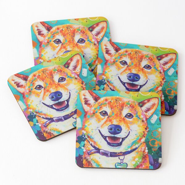 Item preview, Happy Shiba Inu designed and sold by Sandra Trubin.
