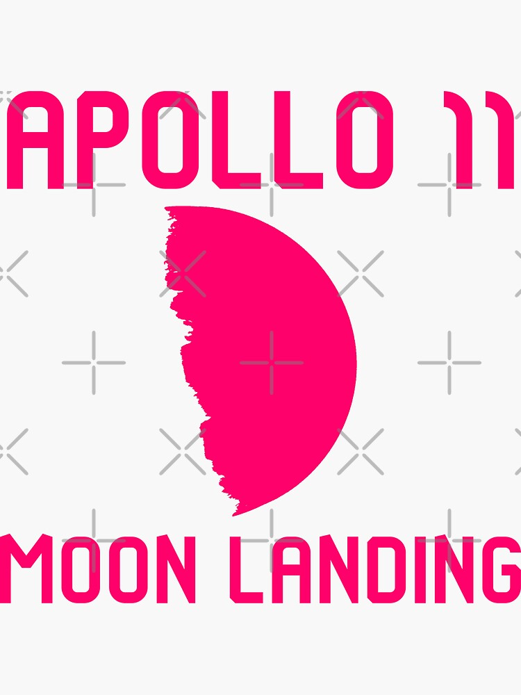 Apollo 11 Moon Landing 1969 50th Anniversary Quote Sticker For Sale